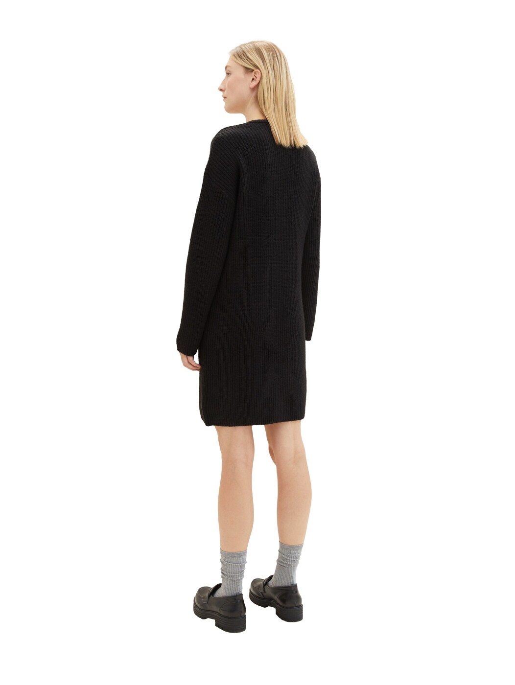 dress knitted v-neck - Damen