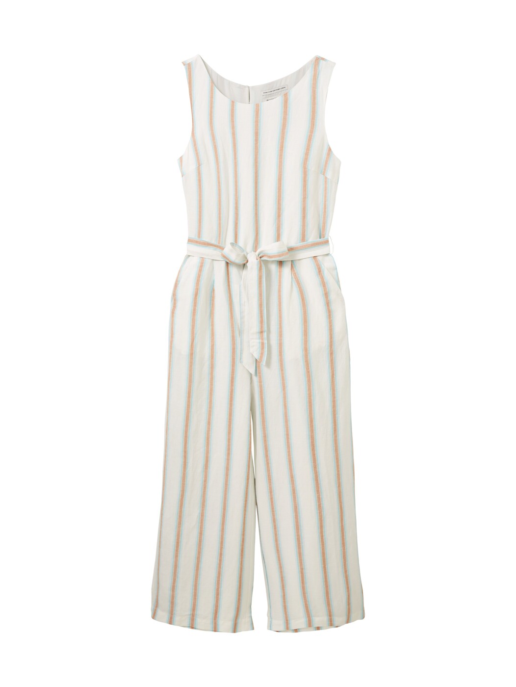 linen mix overall with belt - Damen