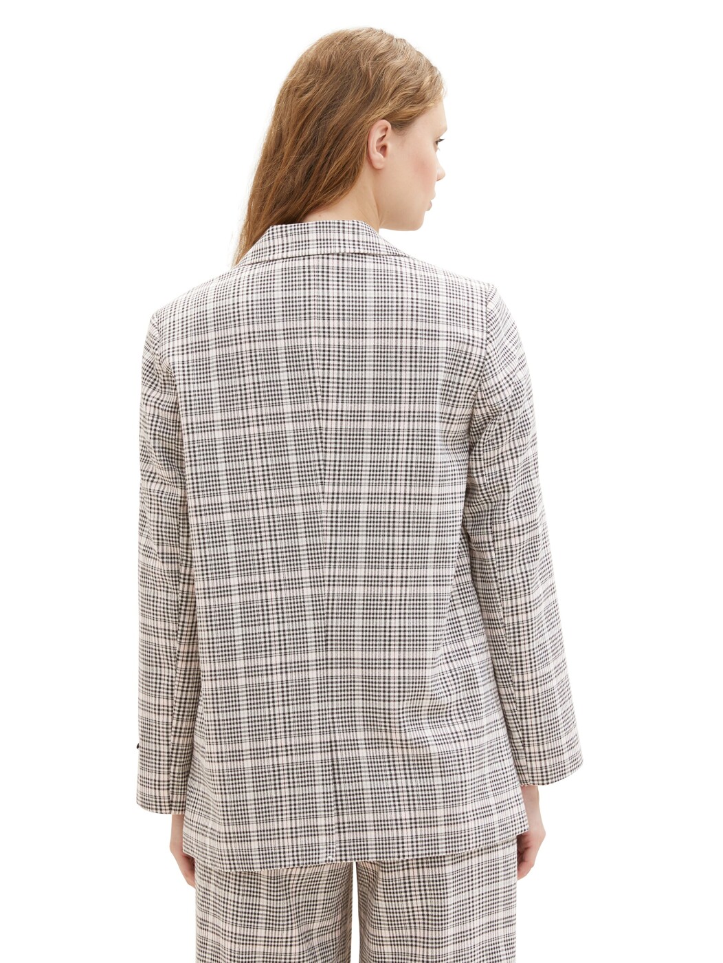 loose check blazer - Damen