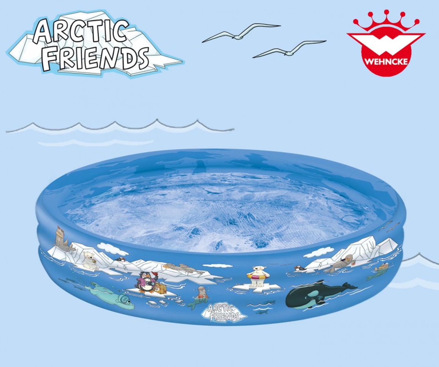 HAPPY PEOPLE Pool ARCTIC FRIENDS 122x25cm