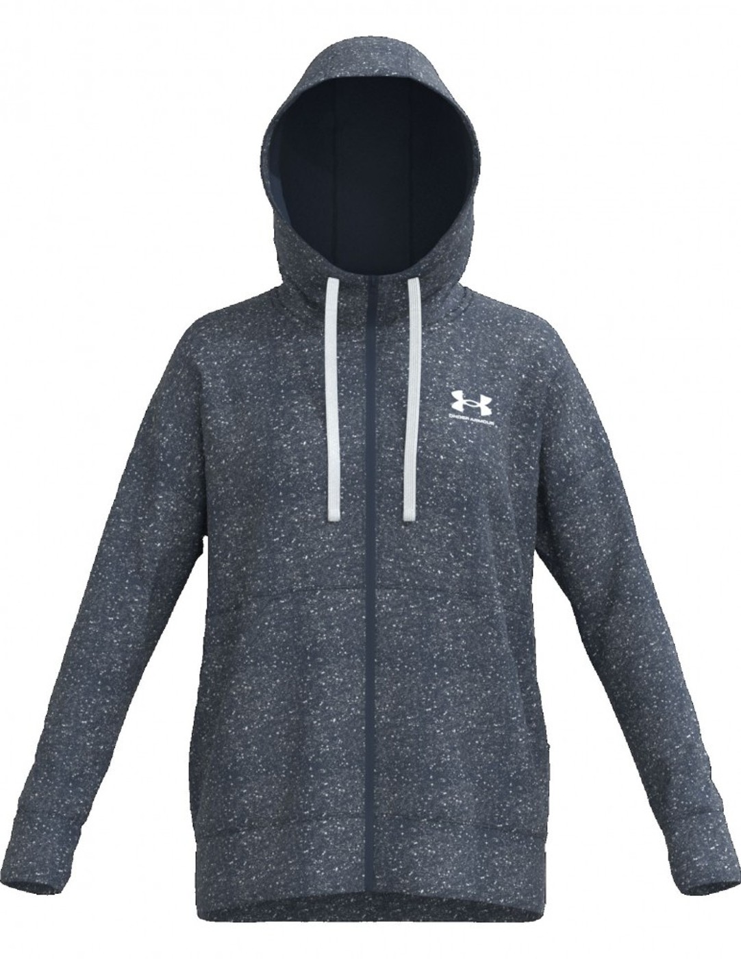 UNDER ARMOUR Rival Fleece FZ Hoodie-GRY,XXL - Damen